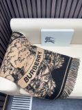 Burberry Classic Large Grid Double sided Jacquard Cashmere Scarf Size: 45 x 210 CM