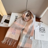 Loewe Fashion Versatile Embroidered Bird Logo Cashmere Tassel Scarf Size: 30 x 180 CM