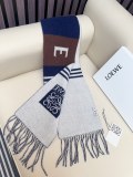 Loewe New Splicing College Style Wool Double Sided Scarf