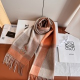 Loewe Fashion Versatile Embroidered Bird Logo Cashmere Tassel Scarf Size: 30 x 180 CM