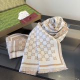 Gucci Classic GG Jacquard Wool Scarf Size: 47 x 180 CM
