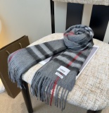Burberry Classic Checkered Double Sided Cashmere Tassel Scarf Size: 30 x 180 CM