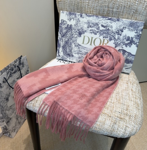 Dior New Couple's Classic Embroidered Bee Tassel Scarf Size: 32 x 180 CM