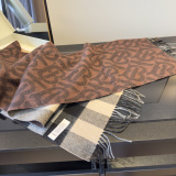 Burberry Classic Grid TB Jacquard Cashmere Scarf Size: 36 x 200 CM