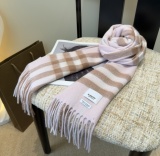 Burberry Classic Checkered Double Sided Cashmere Tassel Scarf Size: 30 x 180 CM