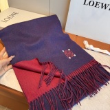 Loewe New Elegant Embroidered Logo Cashmere Scarf Size: 35 x 180 CM