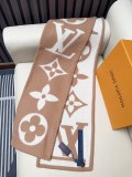 Louis Vuitton Fashion Logo Jacquard Cashmere Scarf Size: 26 x 240 CM