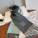 Loewe New Elegant Embroidered Logo Cashmere Scarf Size: 35 x 180 CM