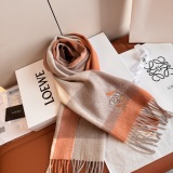 Loewe Fashion Versatile Embroidered Bird Logo Cashmere Tassel Scarf Size: 30 x 180 CM