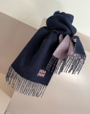 Dior Fashion Versatile Embroidered Logo Lamb Hair Tassel Scarf Size: 32 x 180 CM