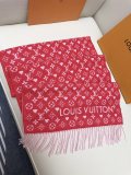 Louis Vuitton Fashion Logo Jacquard Two Sided Cashmere Scarf Size: 45 x 195 CM