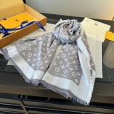 Louis Vuitton Classic Logo Jacquard Double Sided Mulberry Silk Wool Square Towel Size: 142 x 142 CM