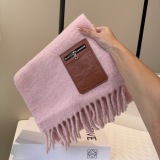Loewe Fashion Leather Mouth Bag Hairy Scarf Size: 40 x 185 CM