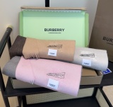 Burberry Fashion Embroidered Logo Double Sided Scarf Size: 30 x 185 CM