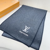 Louis Vuitton Classic Versatile Embroidered Logo Cashmere Scarf Size: 32 x 185 CM