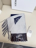 Loewe New Splicing College Style Wool Double Sided Scarf