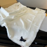 Louis Vuitton Classic Logo Jacquard Double Sided Mulberry Silk Wool Square Towel Size: 142 x 142 CM