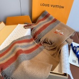 Louis Vuitton Fashion Embroidered Logo Cashmere Tassel Scarf Size: 28 x 180 CM