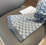 Louis Vuitton Couple's Classic Checkered Cashmere Scarf Size: 32 x 180 CM