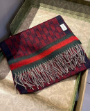 Gucci Fashion Versatile Double G Lambhair Jacquard Tassel Scarf Size: 32 x 210 CM