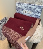 Dior Classic Embroidered Logo Tassel Scarf Size: 32 x 180 CM