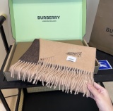 Burberry Fashion Embroidered Logo Double Sided Scarf Size: 30 x 185 CM