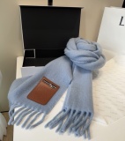 Loewe Fashion Leather Mouth Bag Hairy Scarf Size: 40 x 185 CM