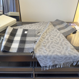 Burberry Classic Grid TB Jacquard Cashmere Scarf Size: 36 x 200 CM
