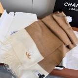 Chanel Fashion Embroidered Logo Cashmere Tassel Scarf Size: 30 x 180 CM
