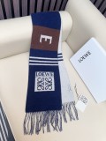 Loewe New Splicing College Style Wool Double Sided Scarf