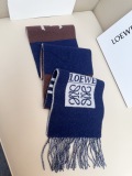 Loewe New Splicing College Style Wool Double Sided Scarf
