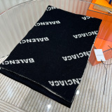 Balenciaga Classic Logo Jacquard Cashmere Scarf Size: 35 x 200 CM