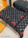 Louis Vuitton Elegant Cherry Double Sided Cashmere Shawl Square Towel Size: 140 x 140 CM