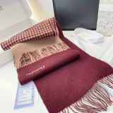 Dior Fashion Embroidered Logo Thousand Bird Grid Double Sided Cashmere Scarf Size: 32 x 200 CM