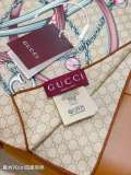 Gucci Elegant Double Sided Diagonal Silk Square Towel Size: 90 x 90 CM