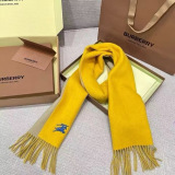 Burberry Embroidered War Horse Double Sided Wool Scarf Size: 30 x 168 CM
