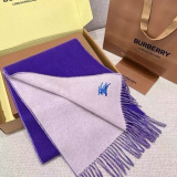 Burberry Embroidered War Horse Double Sided Wool Scarf Size: 30 x 168 CM