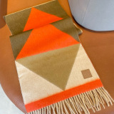 Loewe Fashion Versatile Splicing Goat Wool Scarf