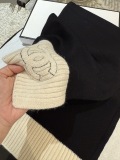 Chanel Elegant Embroidered Logo Cashmere Scarf Size: 35 x 180 CM