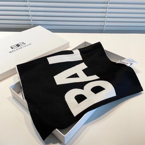 Balenciaga New Classic Logo Jacquard Knitted Scarf Size: 32 x 180 CM