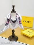 Fendi Elegant Double Sided Diagonal Silk Square Towel Size: 90 x 90 CM