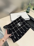 Chanel Classic Embroidered Logo Cashmere Scarf Size: 35 x 190 CM