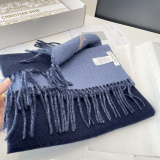Dior Fashion Embroidered Logo Thousand Bird Grid Double Sided Cashmere Scarf Size: 32 x 200 CM