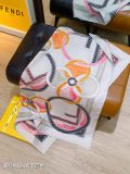 Fendi Elegant Double Sided Diagonal Silk Square Towel Size: 90 x 90 CM
