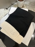 Chanel Elegant Embroidered Logo Cashmere Scarf Size: 35 x 180 CM