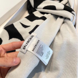 Balenciaga New Classic Logo Jacquard Knitted Scarf Size: 32 x 180 CM