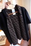 Fendi New Fashion Double Sided Wool Knitted Hooded Cloak