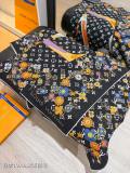 Louis Vuitton Elegant Smile Flower Double Sided Cashmere Shawl Square Towel Size: 140 x 140 CM