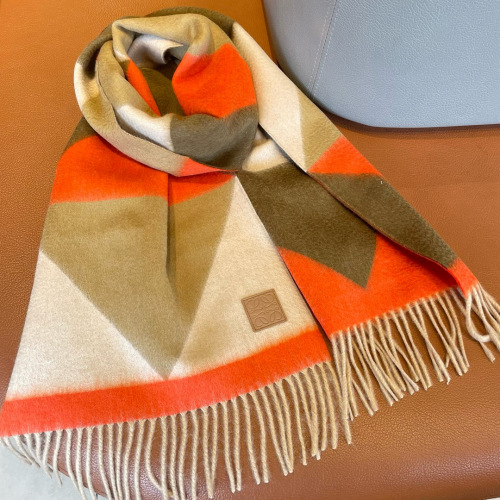 Loewe Fashion Versatile Splicing Goat Wool Scarf
