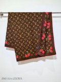 Louis Vuitton Elegant Cherry Double Sided Cashmere Shawl Square Towel Size: 140 x 140 CM